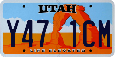 UT license plate Y471CM