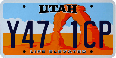 UT license plate Y471CP