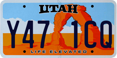 UT license plate Y471CQ