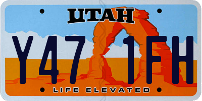 UT license plate Y471FH
