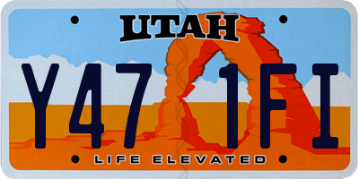 UT license plate Y471FI