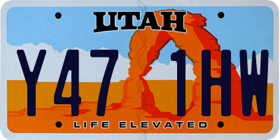 UT license plate Y471HW