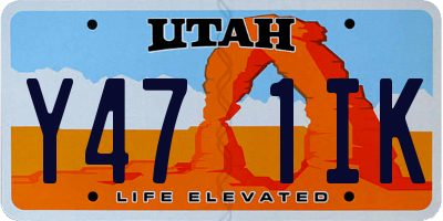 UT license plate Y471IK