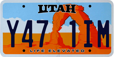 UT license plate Y471IM