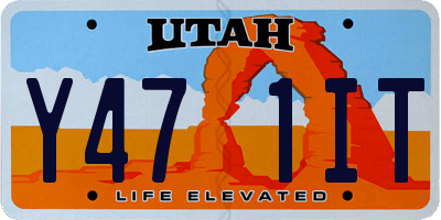 UT license plate Y471IT
