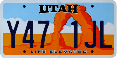 UT license plate Y471JL