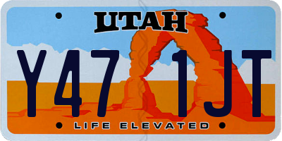 UT license plate Y471JT