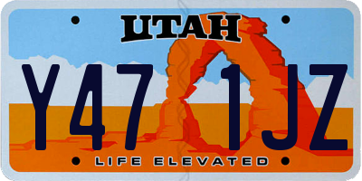UT license plate Y471JZ