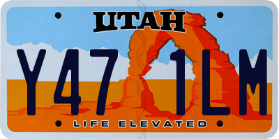 UT license plate Y471LM
