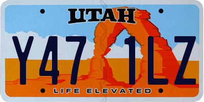 UT license plate Y471LZ