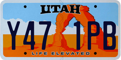 UT license plate Y471PB