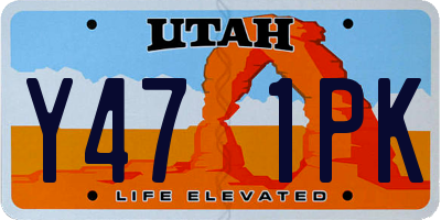 UT license plate Y471PK