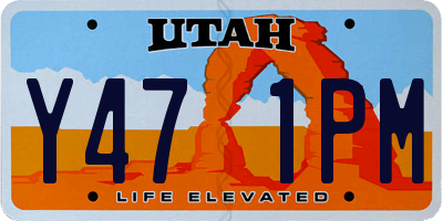 UT license plate Y471PM