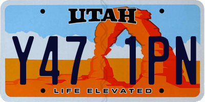 UT license plate Y471PN