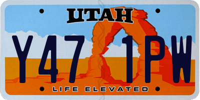 UT license plate Y471PW