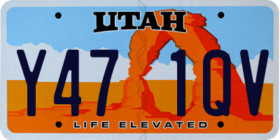 UT license plate Y471QV
