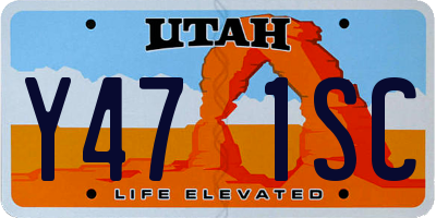 UT license plate Y471SC