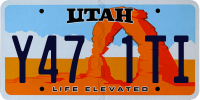 UT license plate Y471TI