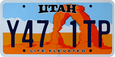 UT license plate Y471TP