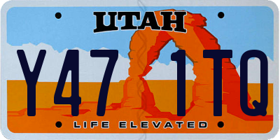 UT license plate Y471TQ