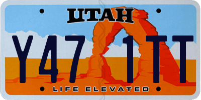 UT license plate Y471TT