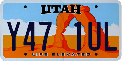 UT license plate Y471UL
