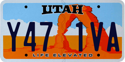 UT license plate Y471VA