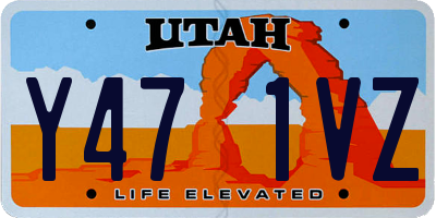 UT license plate Y471VZ