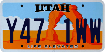 UT license plate Y471WW