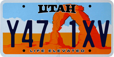UT license plate Y471XV