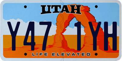 UT license plate Y471YH