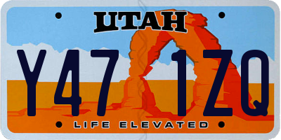 UT license plate Y471ZQ