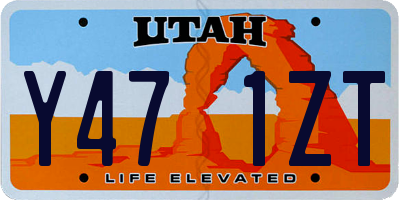 UT license plate Y471ZT