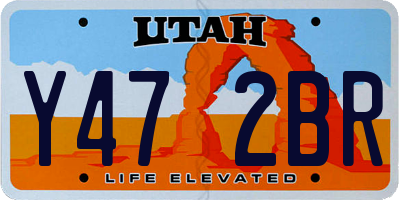 UT license plate Y472BR