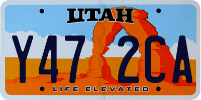 UT license plate Y472CA