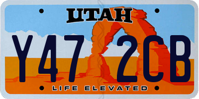 UT license plate Y472CB