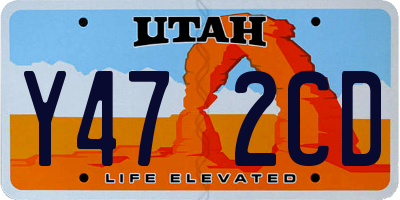 UT license plate Y472CD