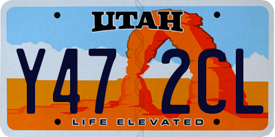 UT license plate Y472CL