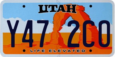 UT license plate Y472CO