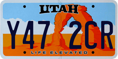 UT license plate Y472CR
