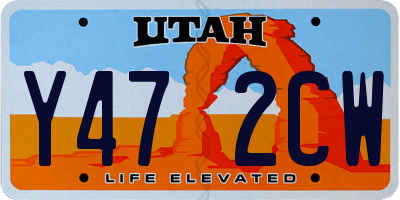UT license plate Y472CW