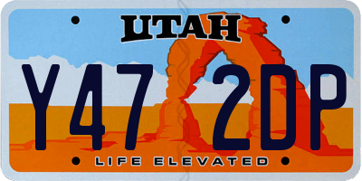UT license plate Y472DP