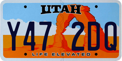 UT license plate Y472DQ