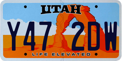 UT license plate Y472DW