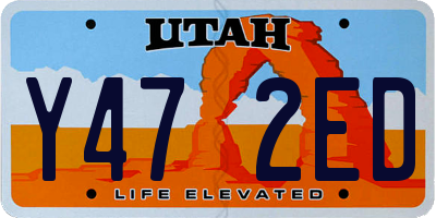 UT license plate Y472ED