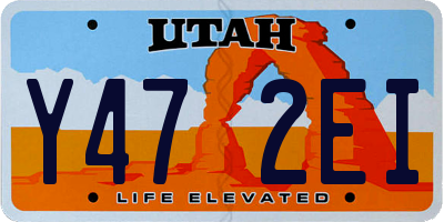 UT license plate Y472EI