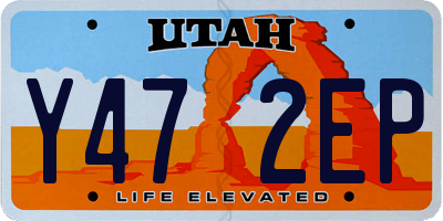 UT license plate Y472EP