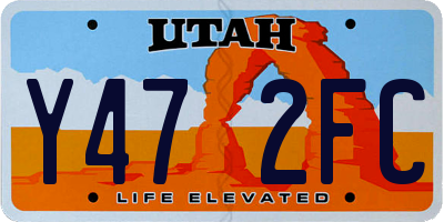 UT license plate Y472FC