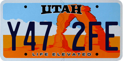 UT license plate Y472FE