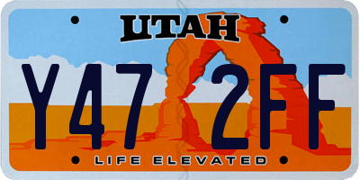 UT license plate Y472FF